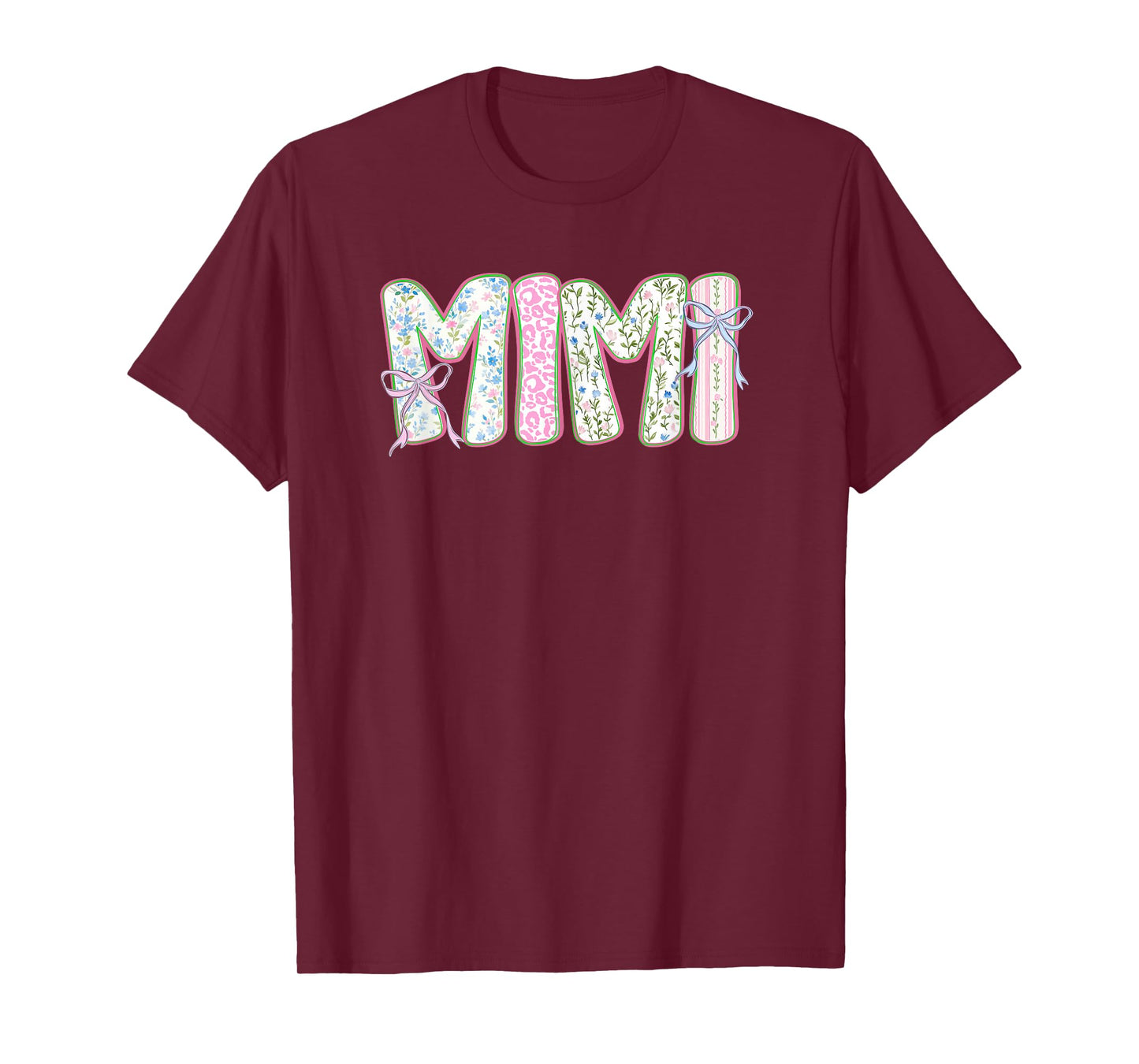 Mimi Floral Coquette Bow Mother's Day Cute Women Grandma T-Shirt