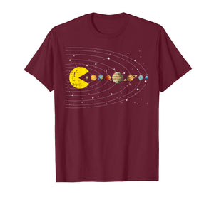 Sun Eating Planets Gaming Space Galaxy Gamer Men Boys Kids T-Shirt