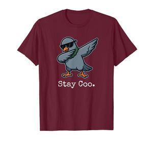 Stay Coo. Dabbing Pigeon Funny Pun T-Shirt