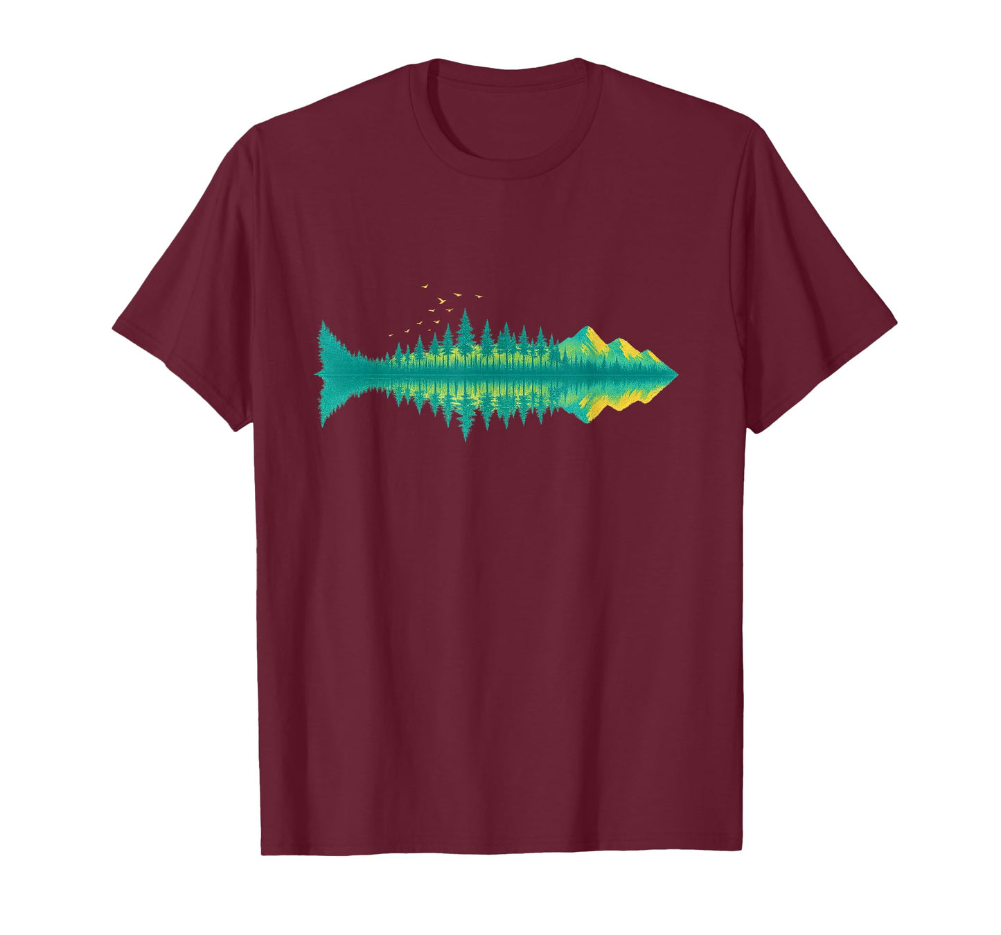 Hikers Campers Outdoorsmen Nature Fisherman Reflection T-Shirt