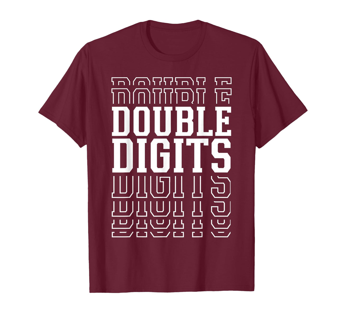 Double Digits 10th Birthday Layered Text 10 Year Old T-Shirt