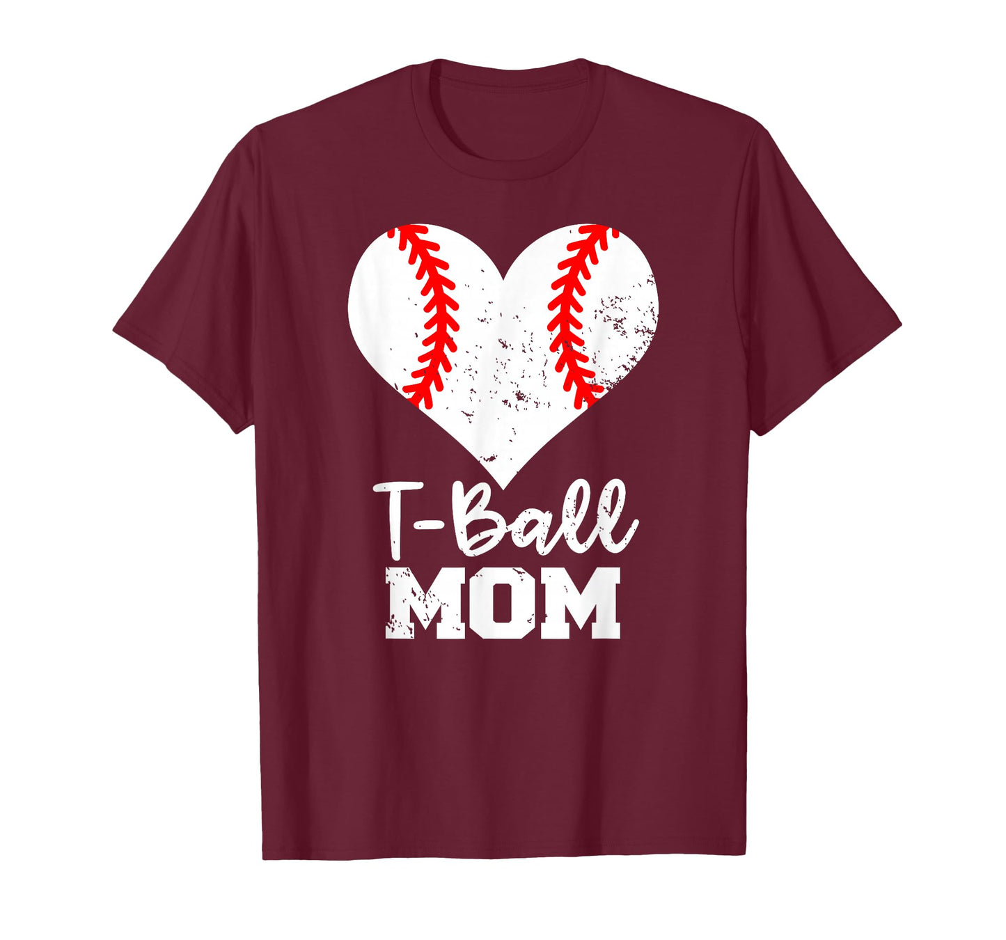 T-Ball Mom Heart Funny Tee Ball Mom T-Shirt