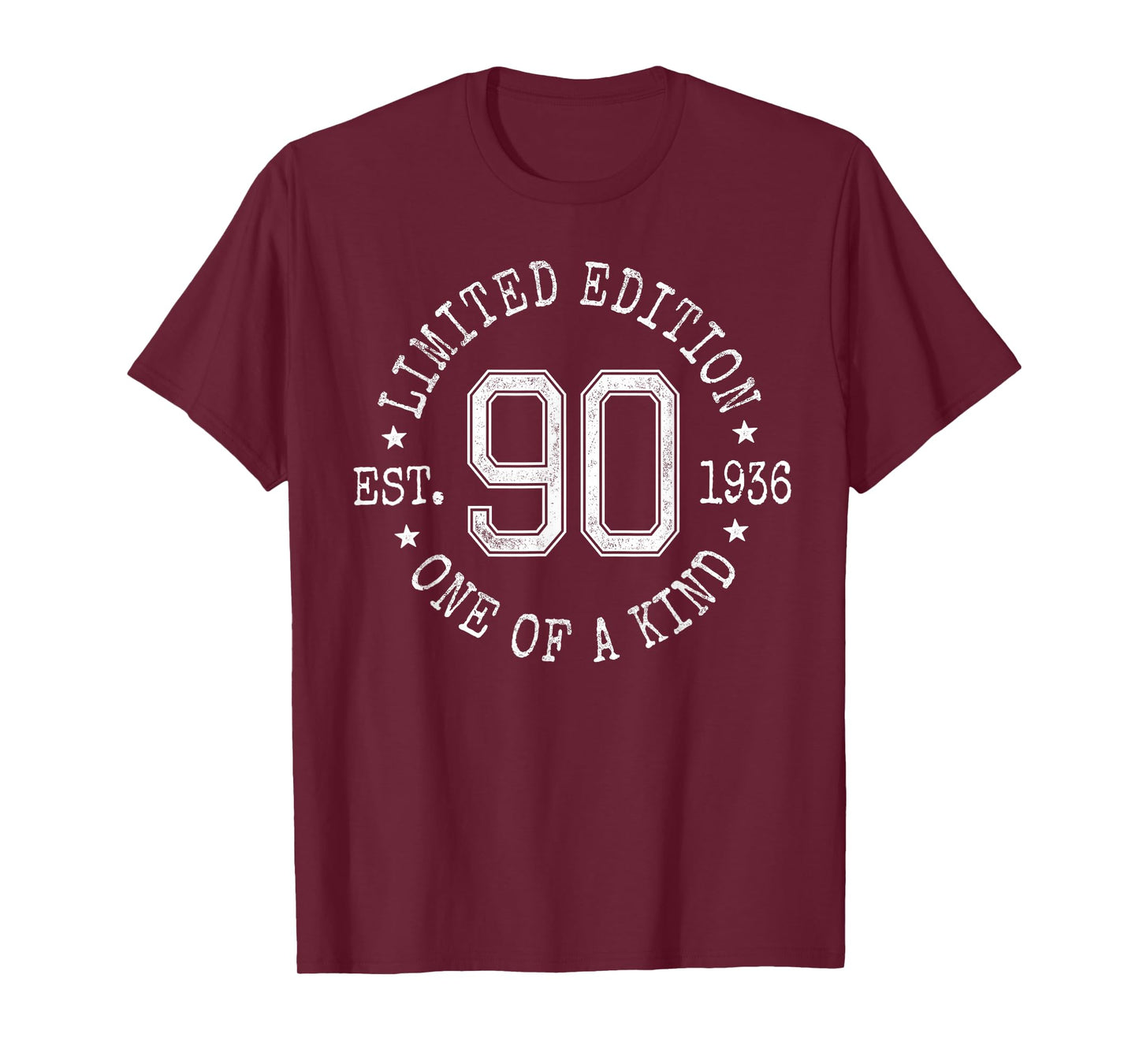 Limited Edition Est 1936 One of a Kind 90th Birthday T-Shirt