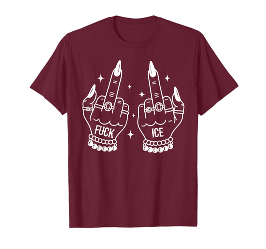 Fuck ICe Skeleton Hand T-Shirt
