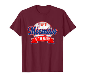 Meemaw Rookie of Year 1st Birthday Baseball Theme Matching T-Shirt