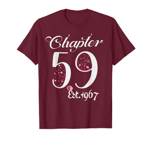 Chapter 59 EST 1967 Happy 59Th Birthday Girl Gift for Her T-Shirt