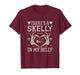 Funny Skeleton There's Skelly in My Belly Pregnant Halloween T-Shirt