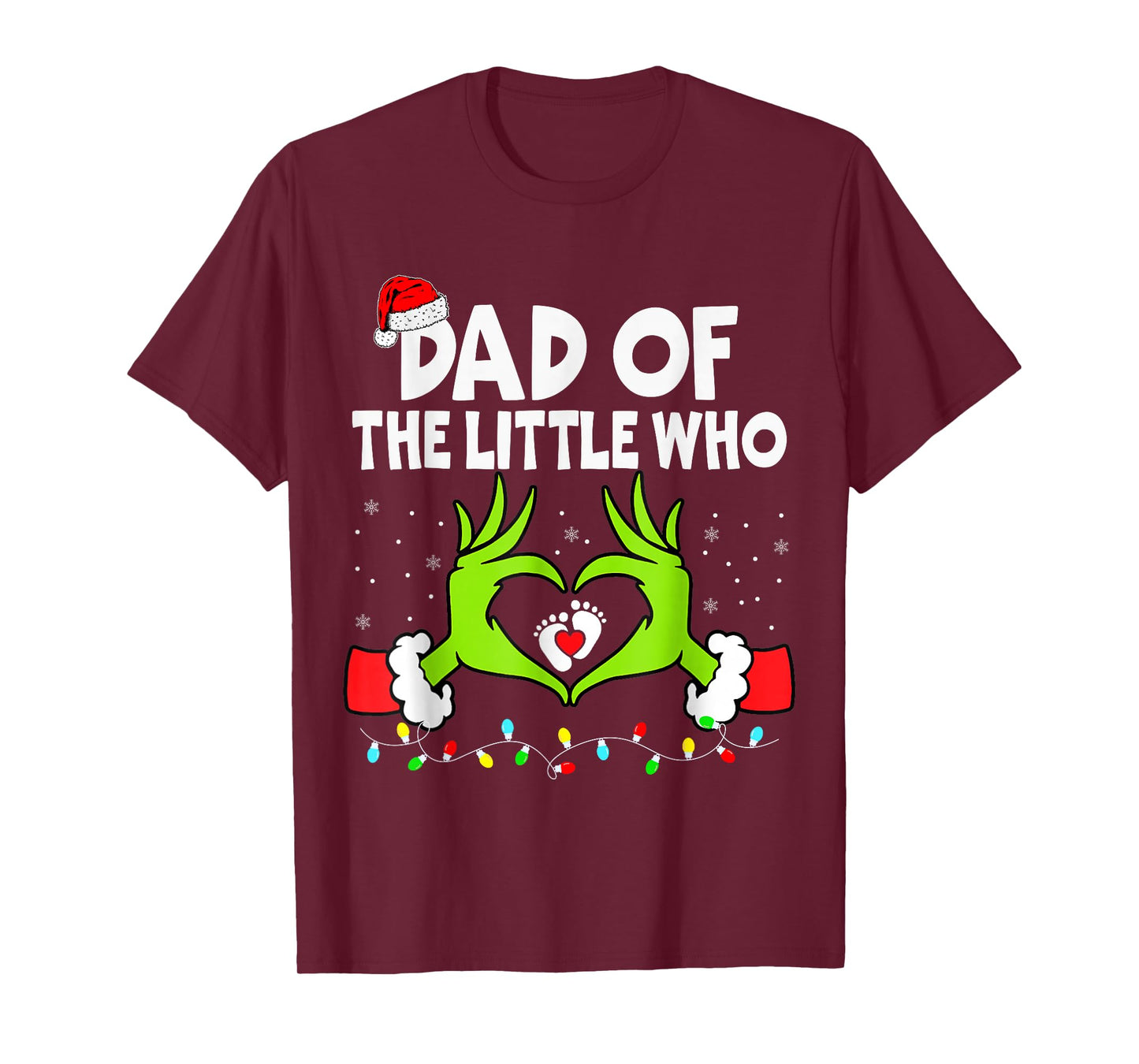 Dad of The Little Who Funny Christmas Pregnancy Announcement T-Shirt