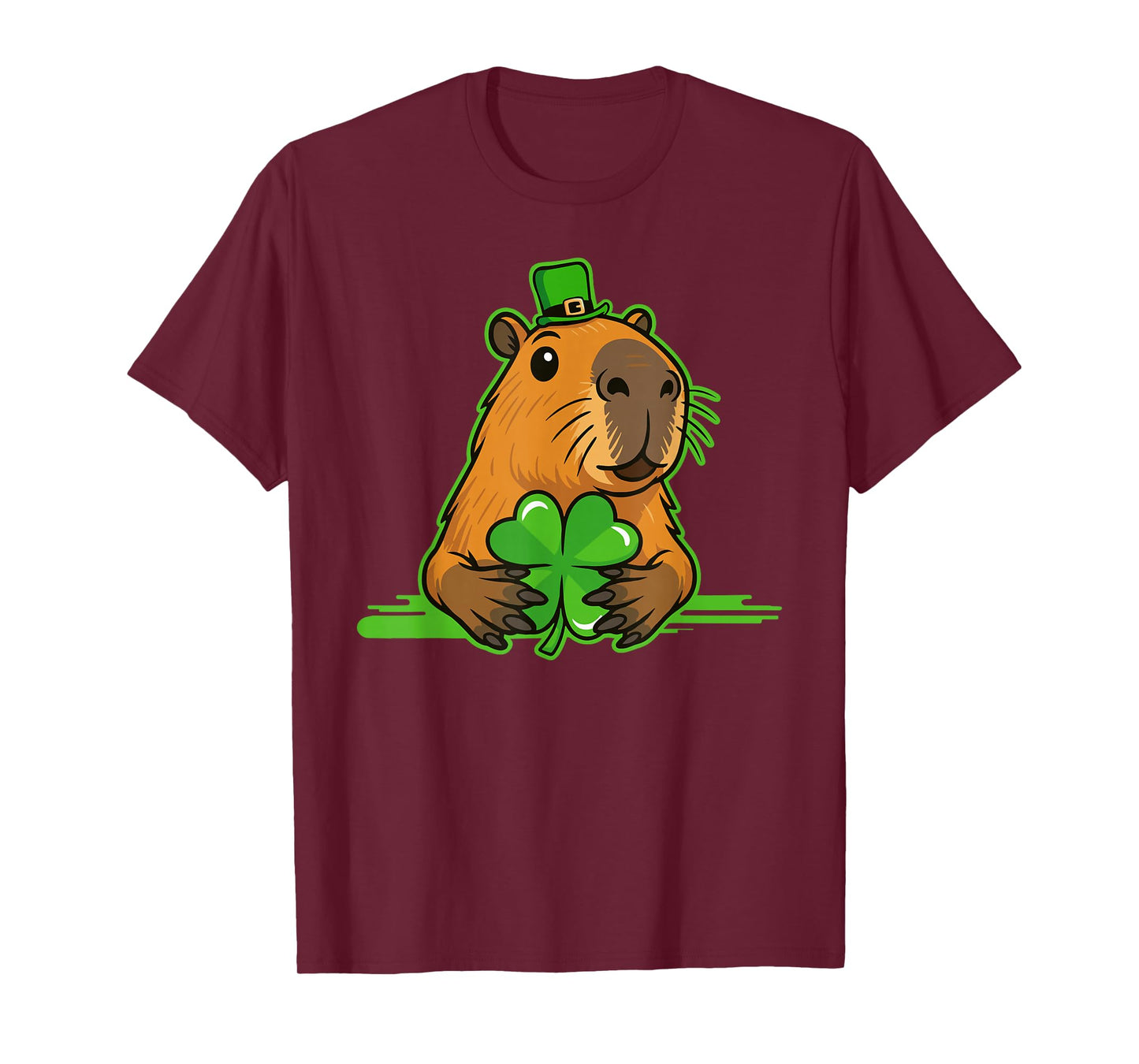 Capybara St Patty's Shamrock Luck Funny St Patrick's Day T-Shirt