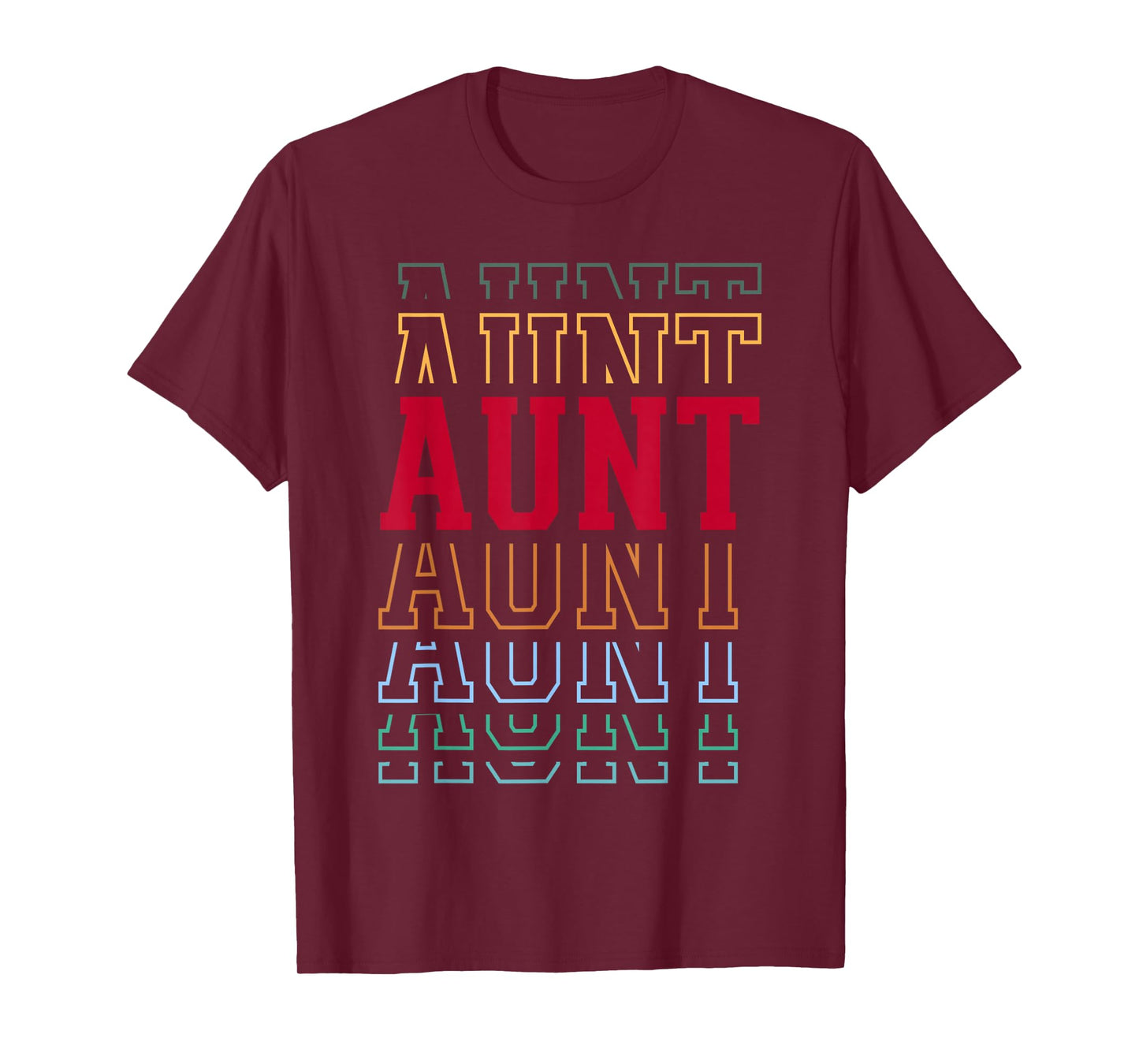 Aunt Funny Athletic Lettering Mother's Day Aunt T-Shirt