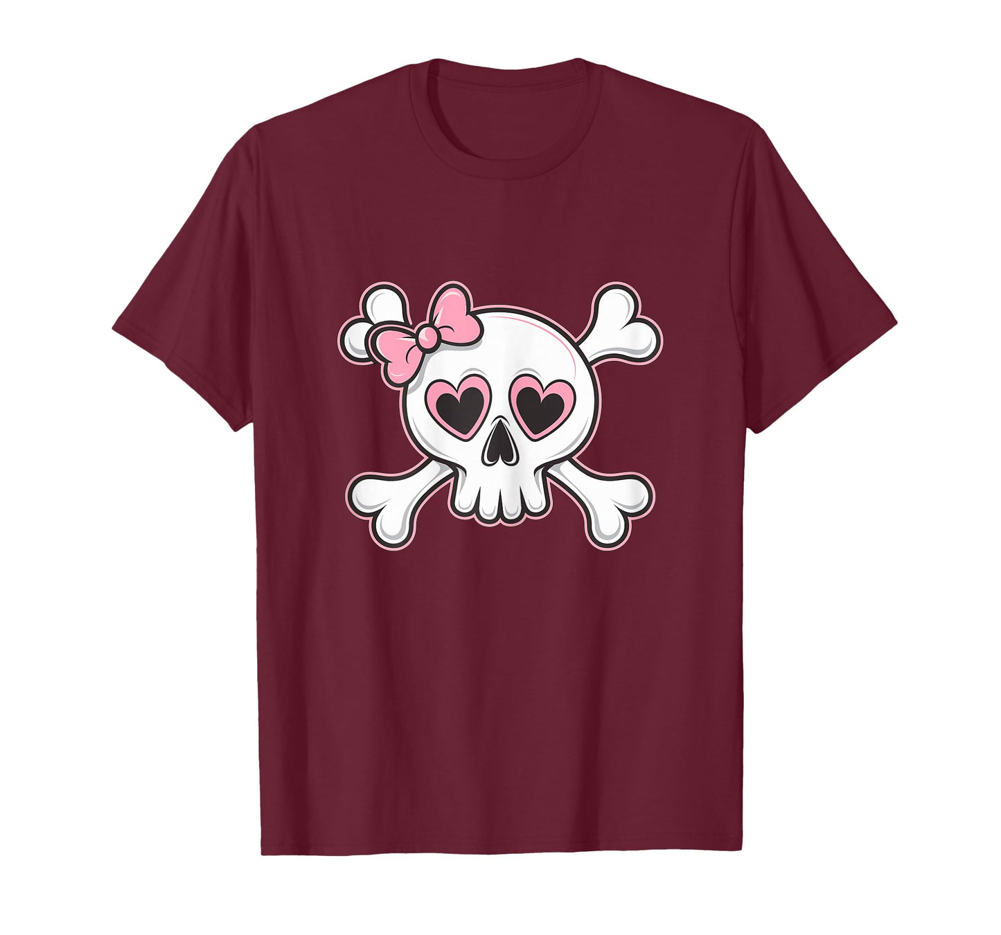 Pink Bow Skull Halloween Costume T-Shirt