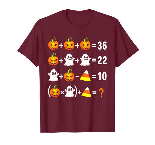 Funny 67 Meme Pumpkin Ghost Math Teacher Halloween Costume T-Shirt