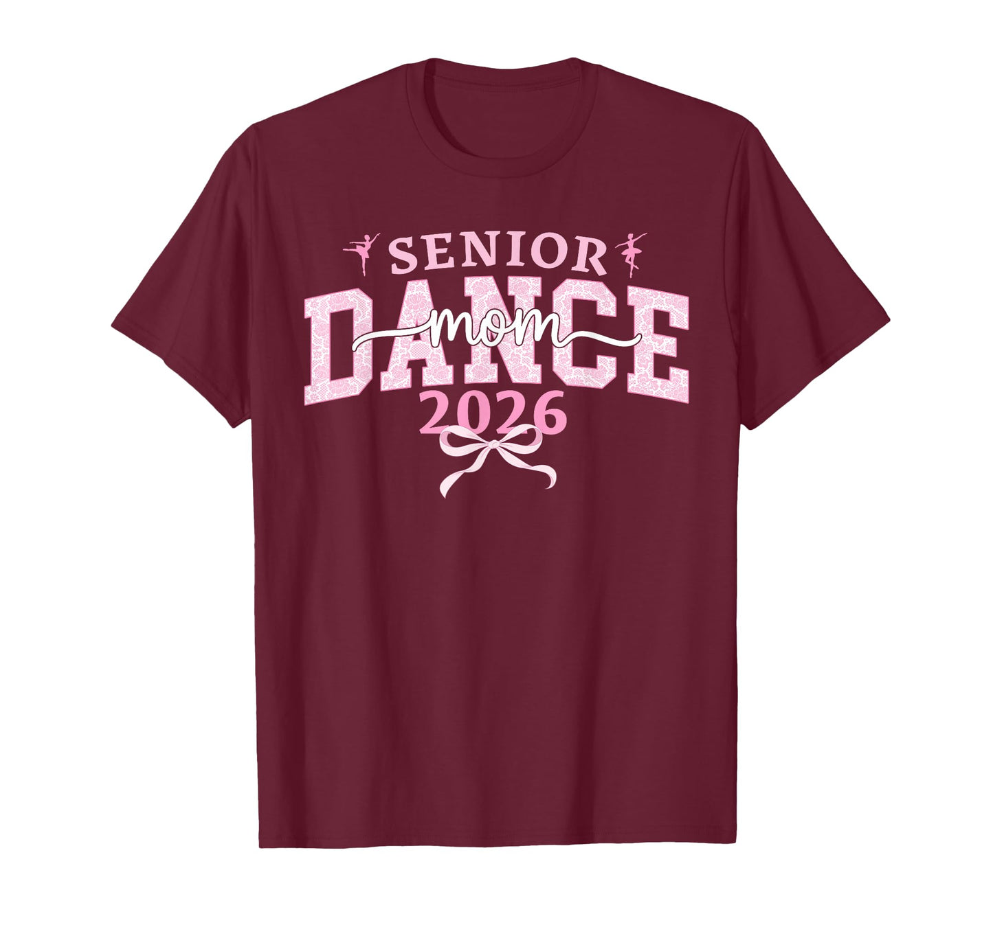 Dance Senior Mom 2026 Coquette Ballet Dancing Senior Mama T-Shirt