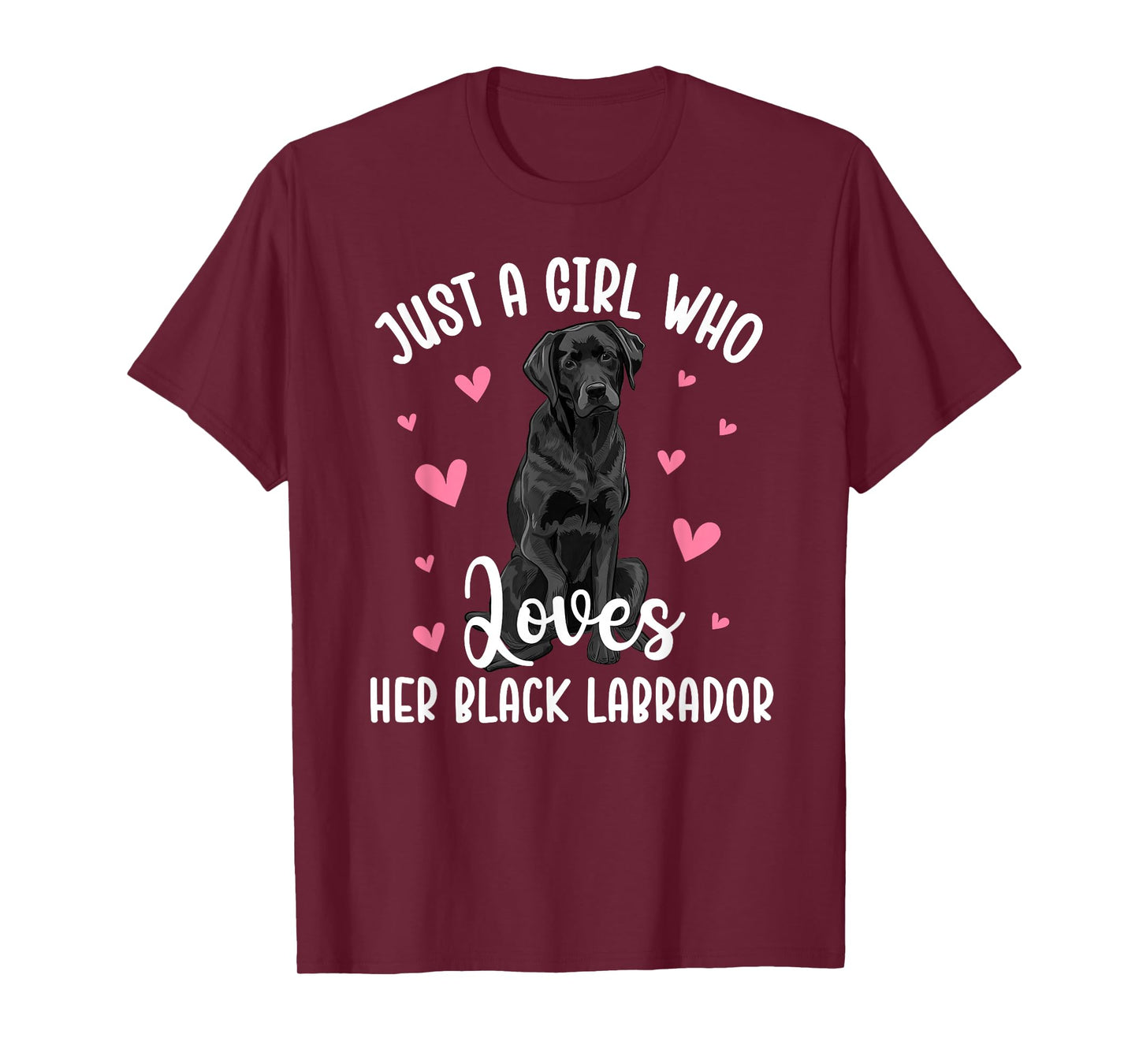 Girl Who Loves Her Black Labrador Mom Black Lab Owner T-Shirt