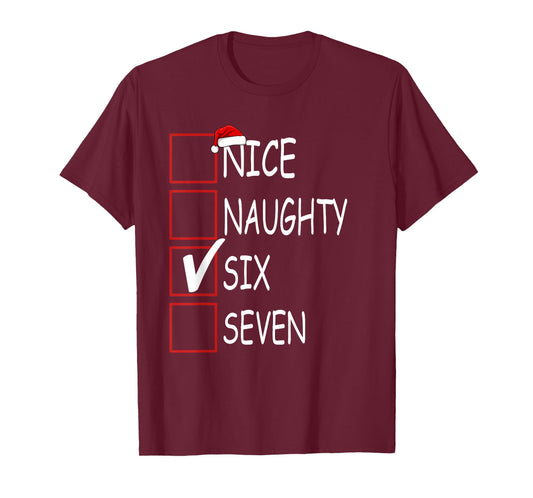 Nice Naughty 67 Funny Brainrot Meme Six Seven Slang T-Shirt