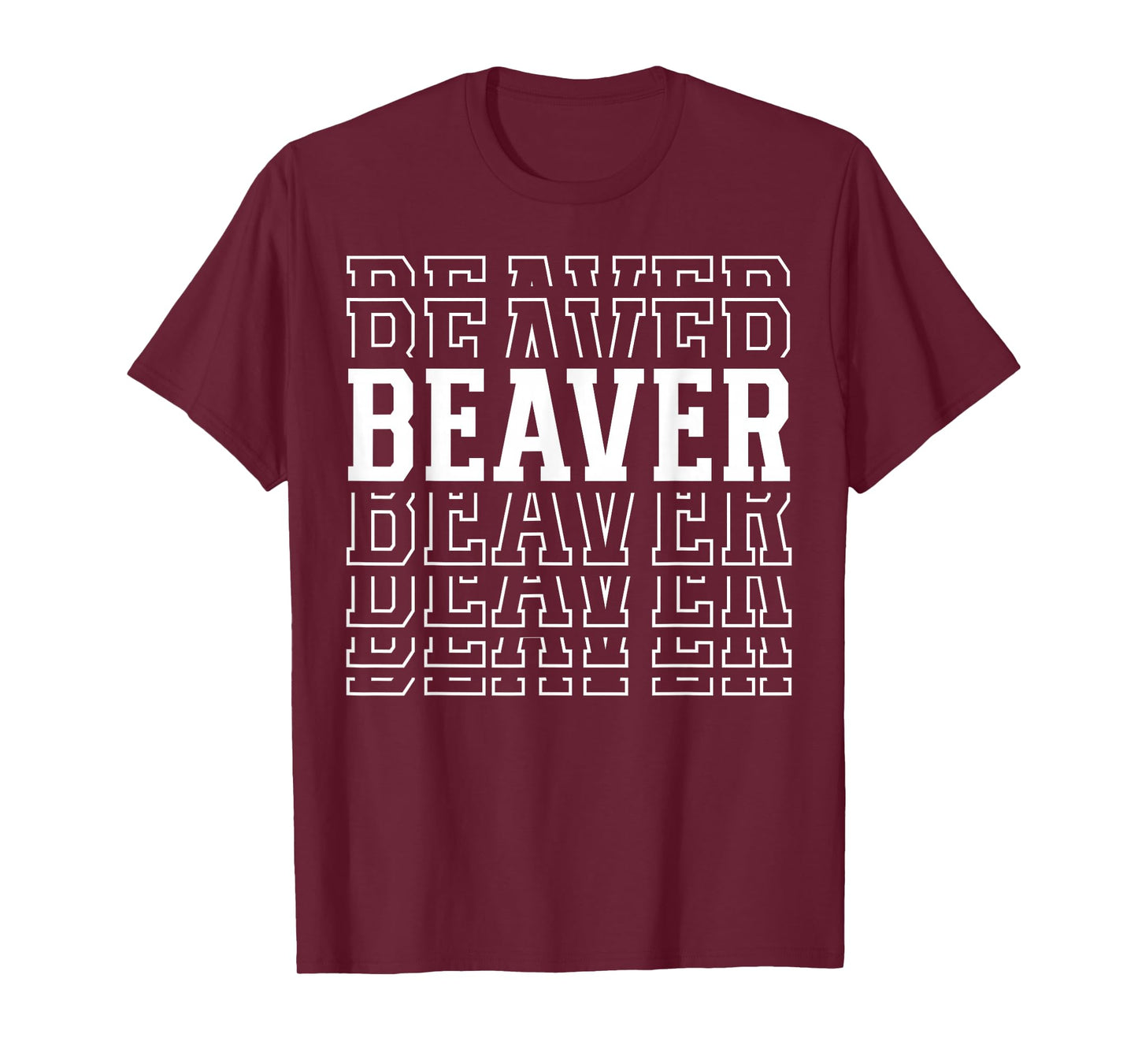 Beaver Layered Text Costume Animal Lover T-Shirt