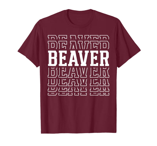Beaver Layered Text Costume Animal Lover T-Shirt