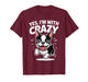 Yes I'm with Crazy Dog Lover Cartoon Funny Boston Terrier T-Shirt