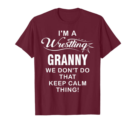 Wrestling I'm A Wrestling Granny Vintage Christmas Xmas T-Shirt