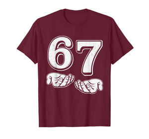 Six Seven 6 7 Meme Gen Alpha Slang 6 7 Hands Mens Boys Kids T-Shirt