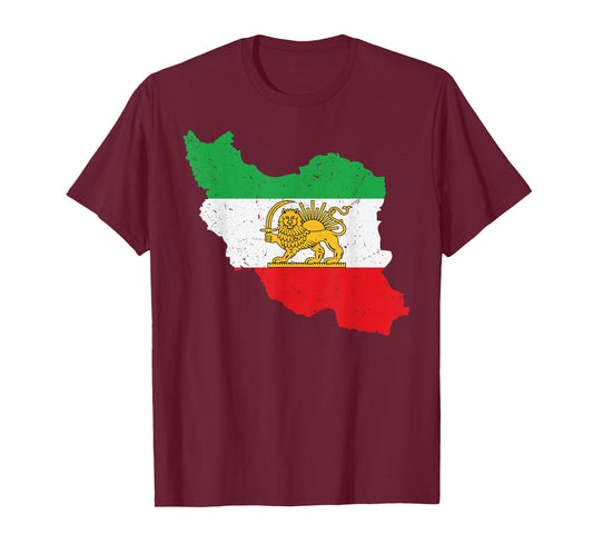 Shir o Khorshid Lion and Sun Iran Flag Persia Men Women Kids T-Shirt