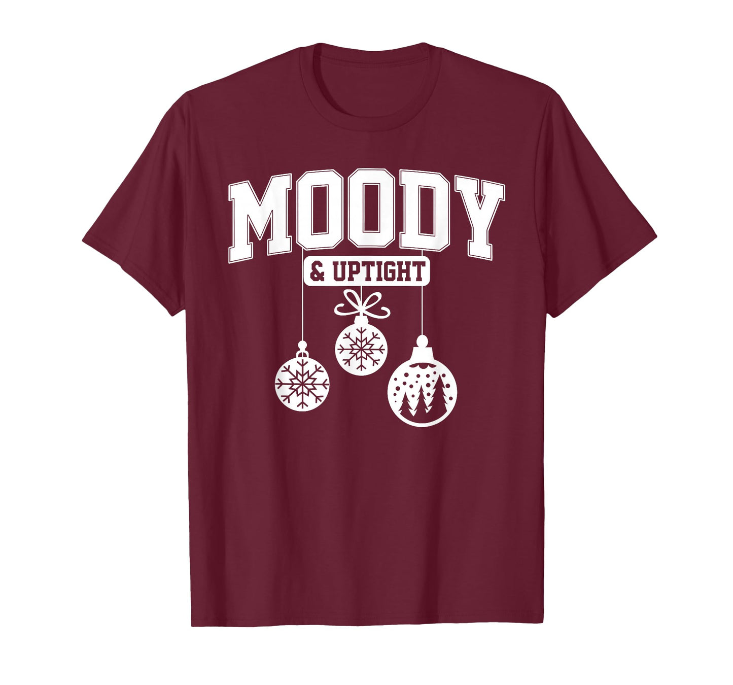 Merry and Bright Moody and Uptight Christmas Couple Matching T-Shirt