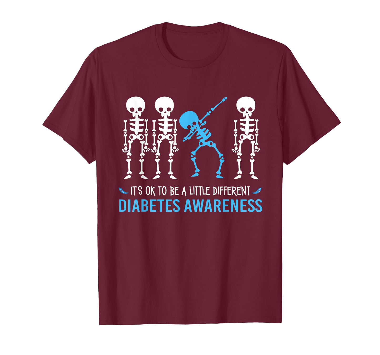 Type One of A Kind Type 1 Diabetes Awareness Skeleton T-Shirt