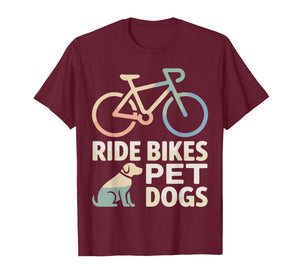 Ride Bikes Pet Dogs Bicycle Cycling Biking Dog Lover T-Shirt