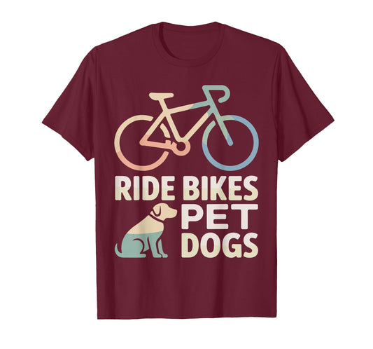 Ride Bikes Pet Dogs Bicycle Cycling Biking Dog Lover T-Shirt