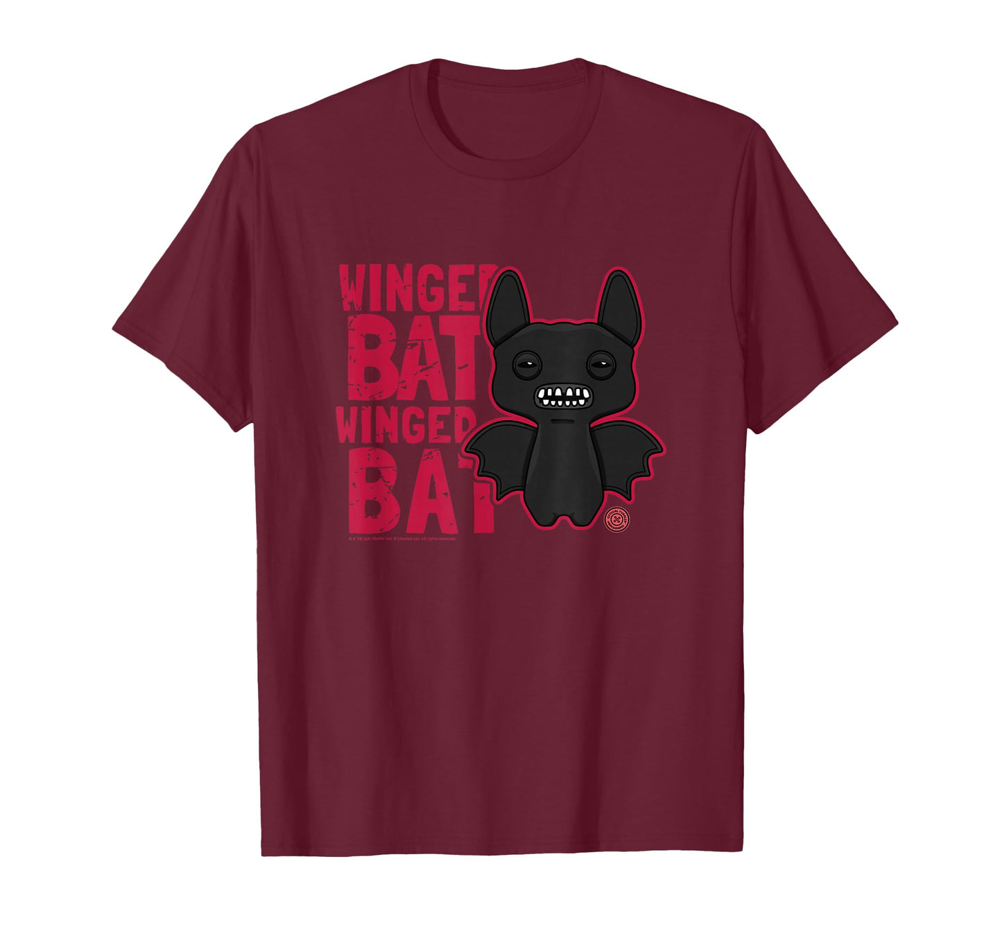 Fuggler Winged Bat Black Monster Text T-Shirt