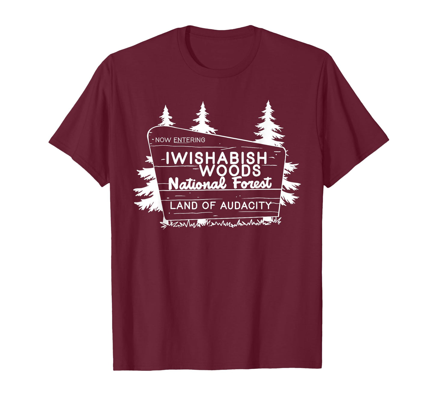 Now Entering I Wishabish Woods National Forest Land Audacity T-Shirt