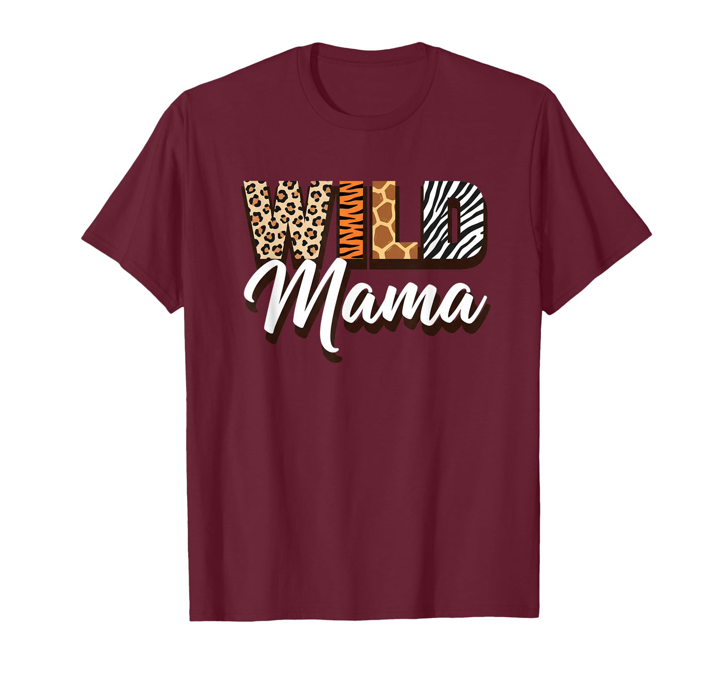 Wild Mama Jungle Animals Mom Birthday Kids Party Mom T-Shirt