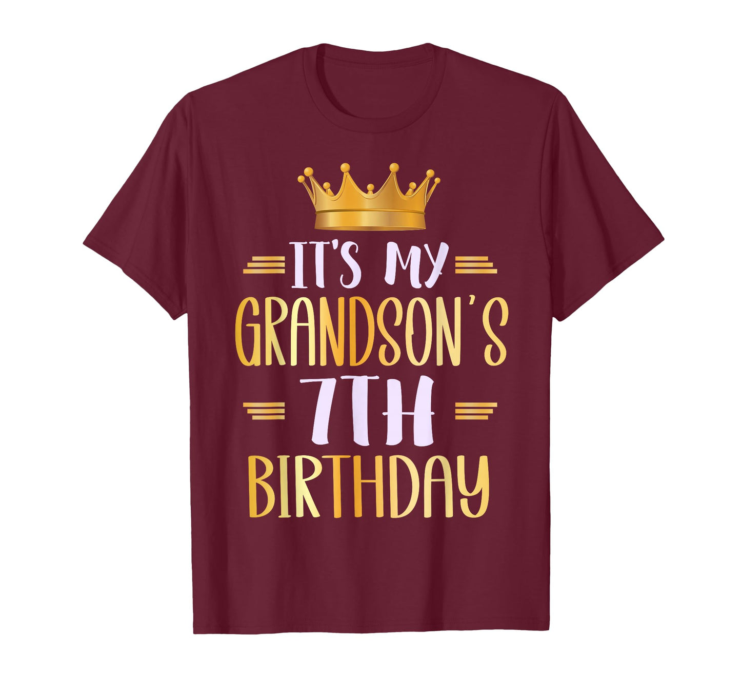It's My Grandson's 7th Birthday Happy 7 Years Old T-Shirt
