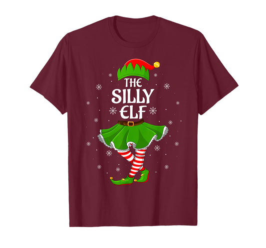 Silly Elf Christmas Family Women Girls Elf Squad Xmas T-Shirt