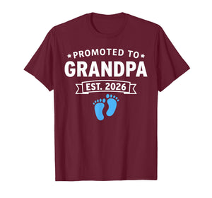 Promoted to Be Grandpa 2026 Loading Pregnancy Announcement T-Shirt