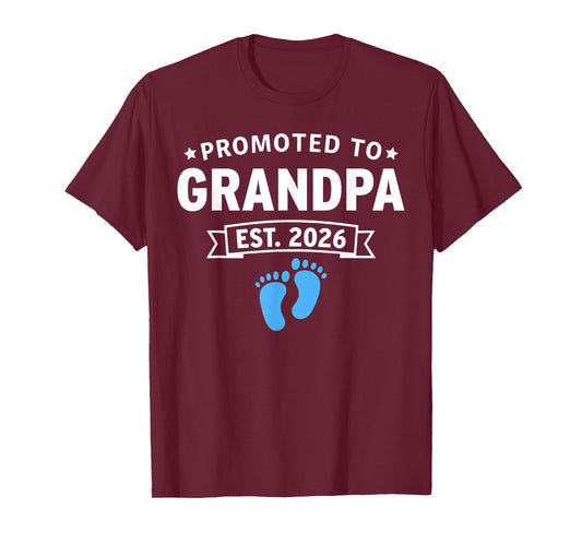 Promoted to Be Grandpa 2026 Loading Pregnancy Announcement T-Shirt