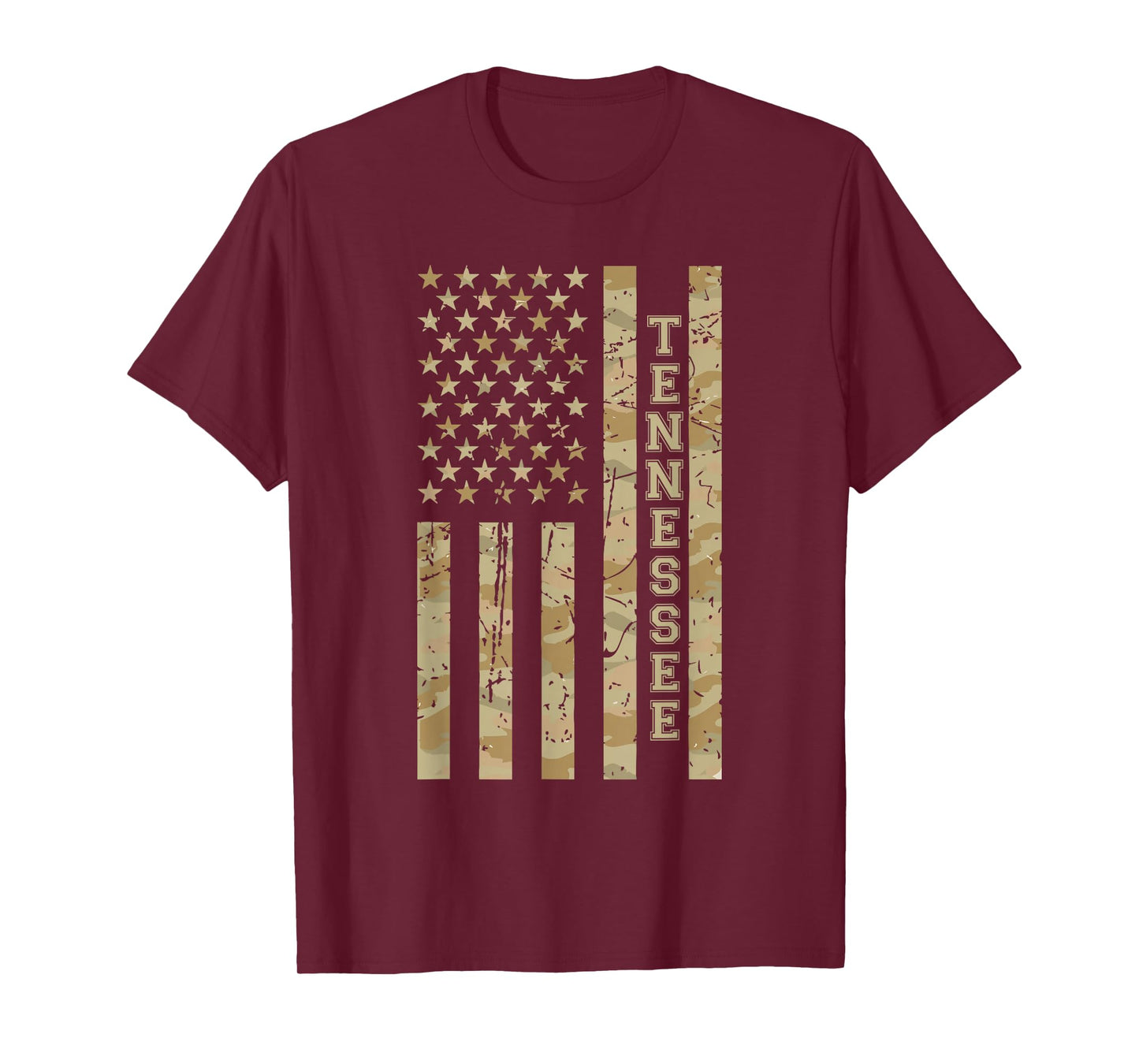 Tennessee Volunteer State Southern Desert Camo American Flag T-Shirt