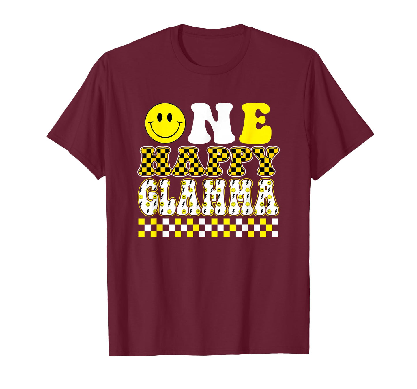 One Happy Dude Glamma 1st Birthday Family Matching T-Shirt