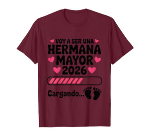 Kids Hermana Mayor 2026 Big Sister 2026 Spanish Groovy T-Shirt