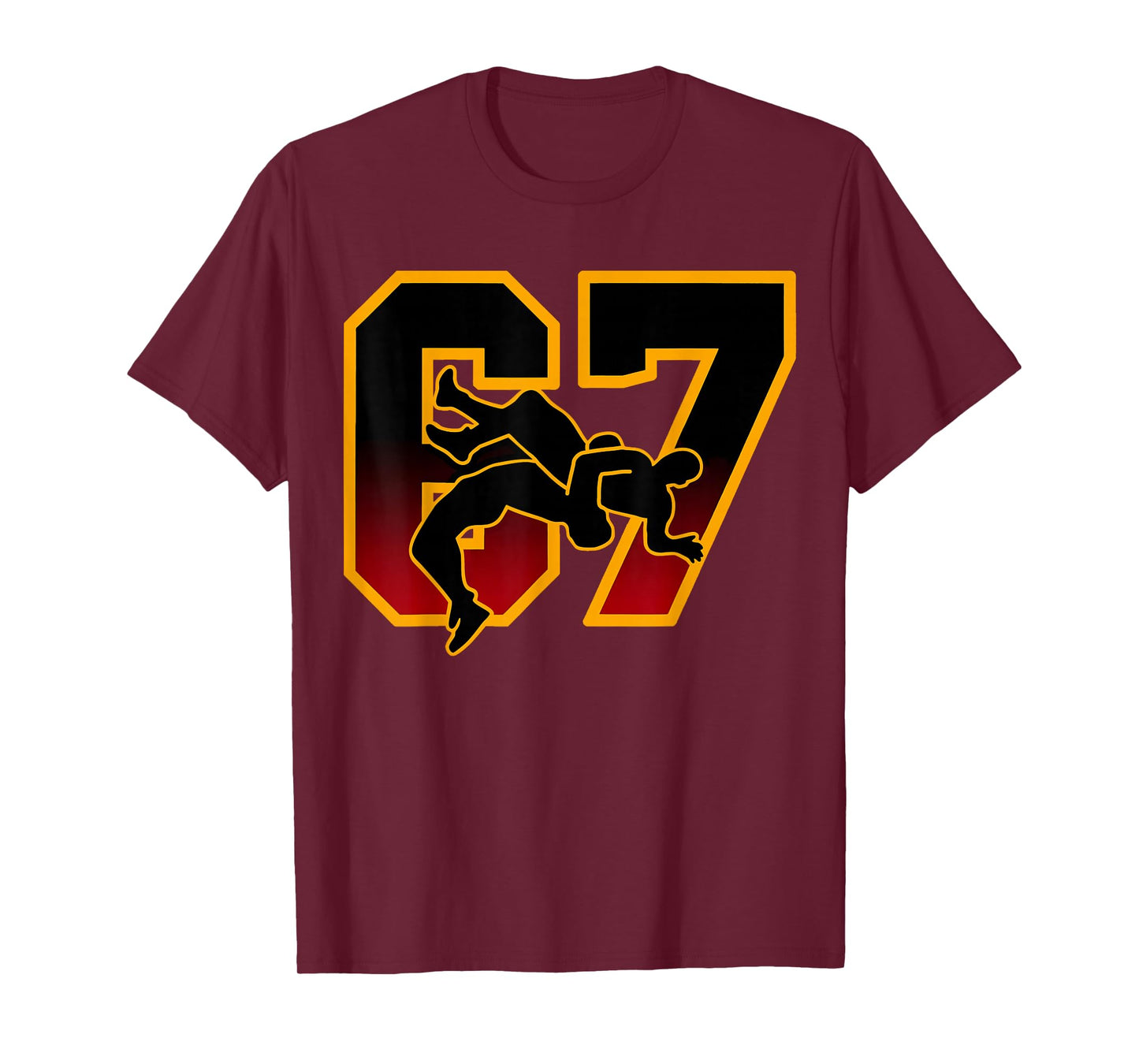 Funny Wrestling 67 Six Seven Meme Gift for Men Women Kids T-Shirt