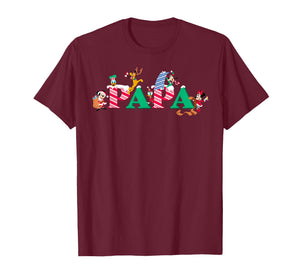 Disney Papa Candy Cane Holiday Christmas Family Trip Gift T-Shirt