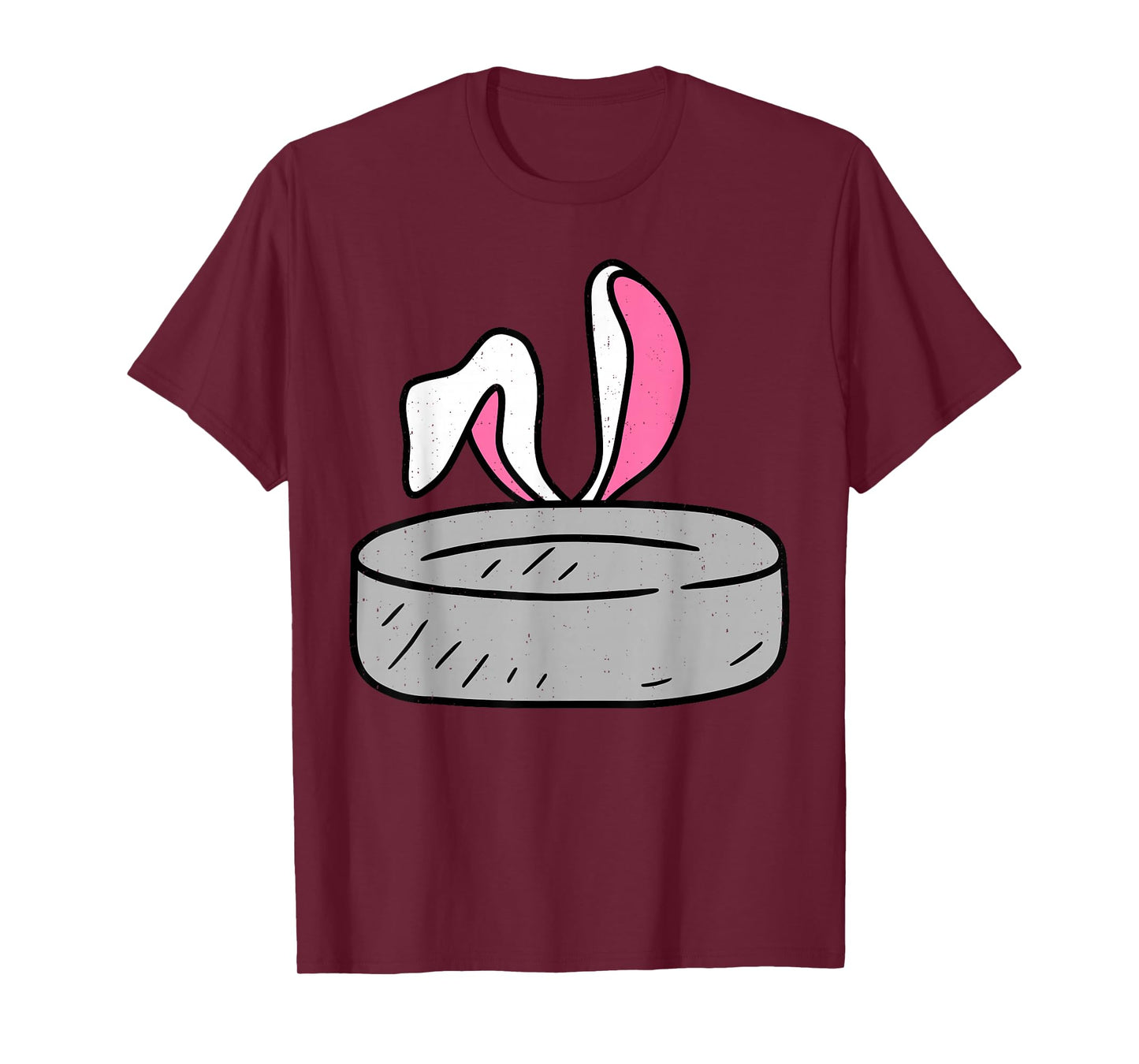 Funny Ice Hockey Bunny Happy Easter Ears Sport Men Boys Kids T-Shirt