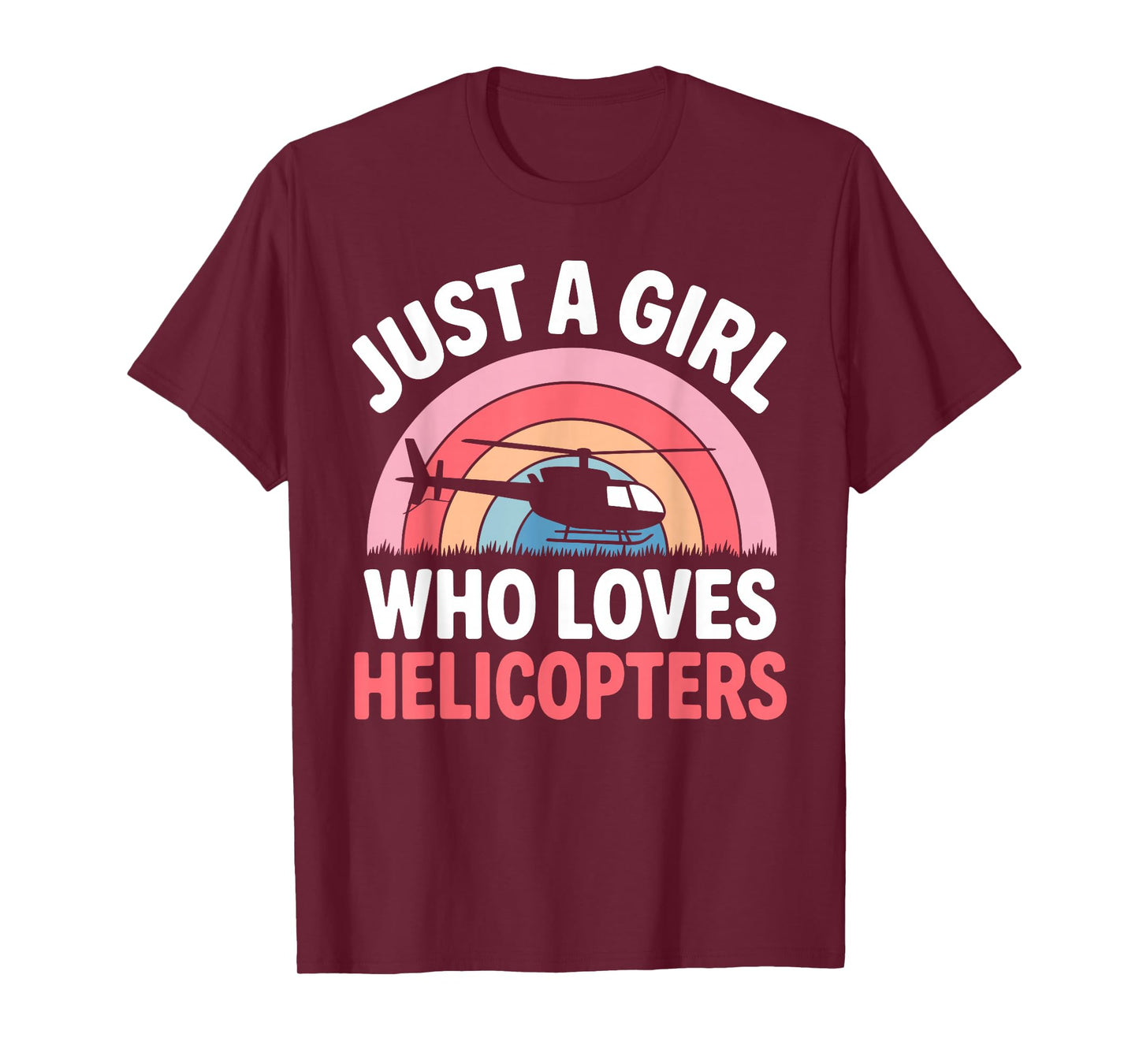 Helicopter Art for Women Girls Kid Aviation Helicopter Pilot T-Shirt