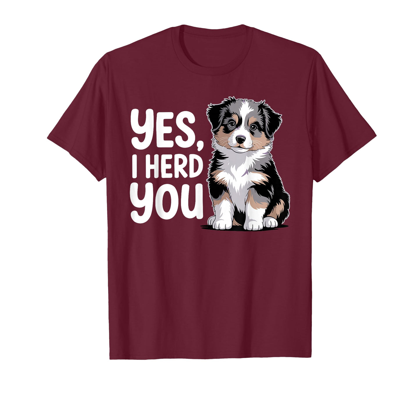 Funny Australian Shepherd Art for Men Women Aussie Owner T-Shirt