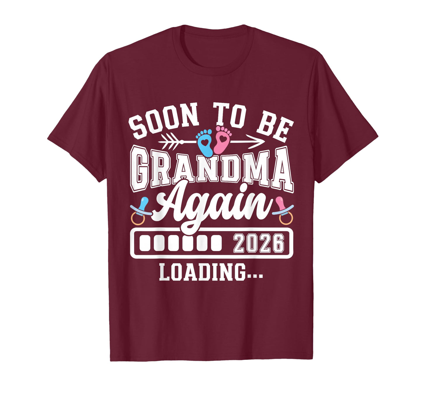 Soon to Be Grandma Again 2026 Loading Pregnancy Announcement T-Shirt
