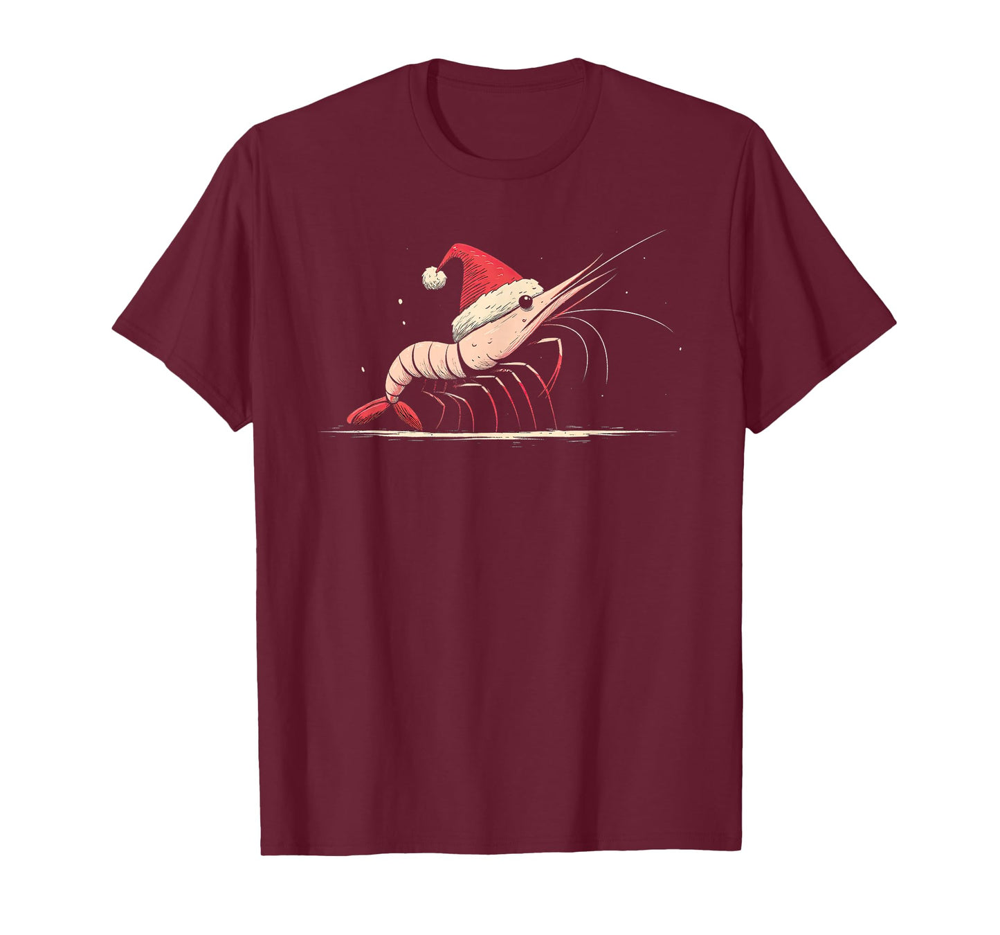 Funny Shrimp Christmas Graphics Animal Lights Lover T-Shirt
