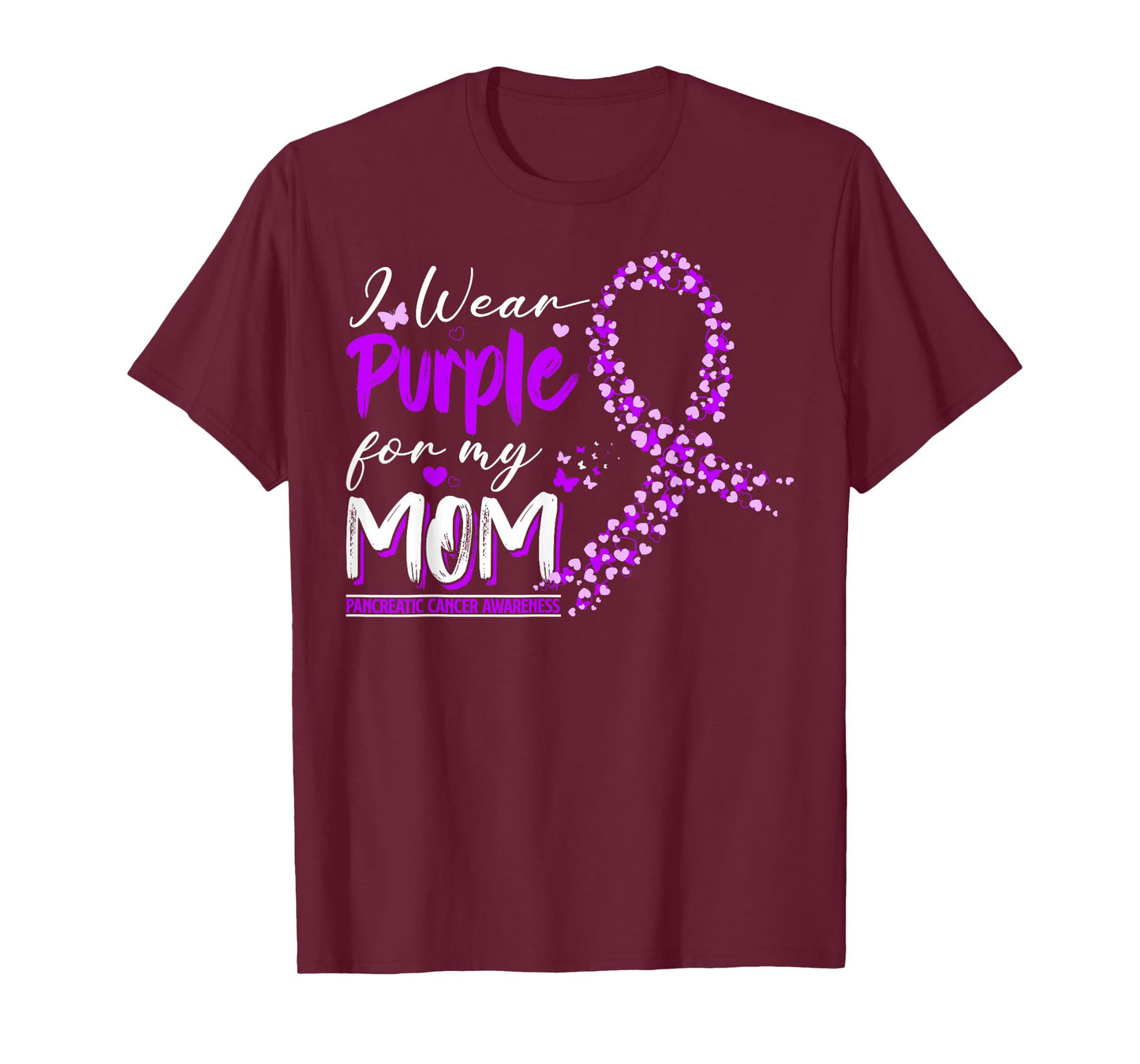 Pancreatic Cancer Awareness I Wear Purple for My Mom T-Shirt
