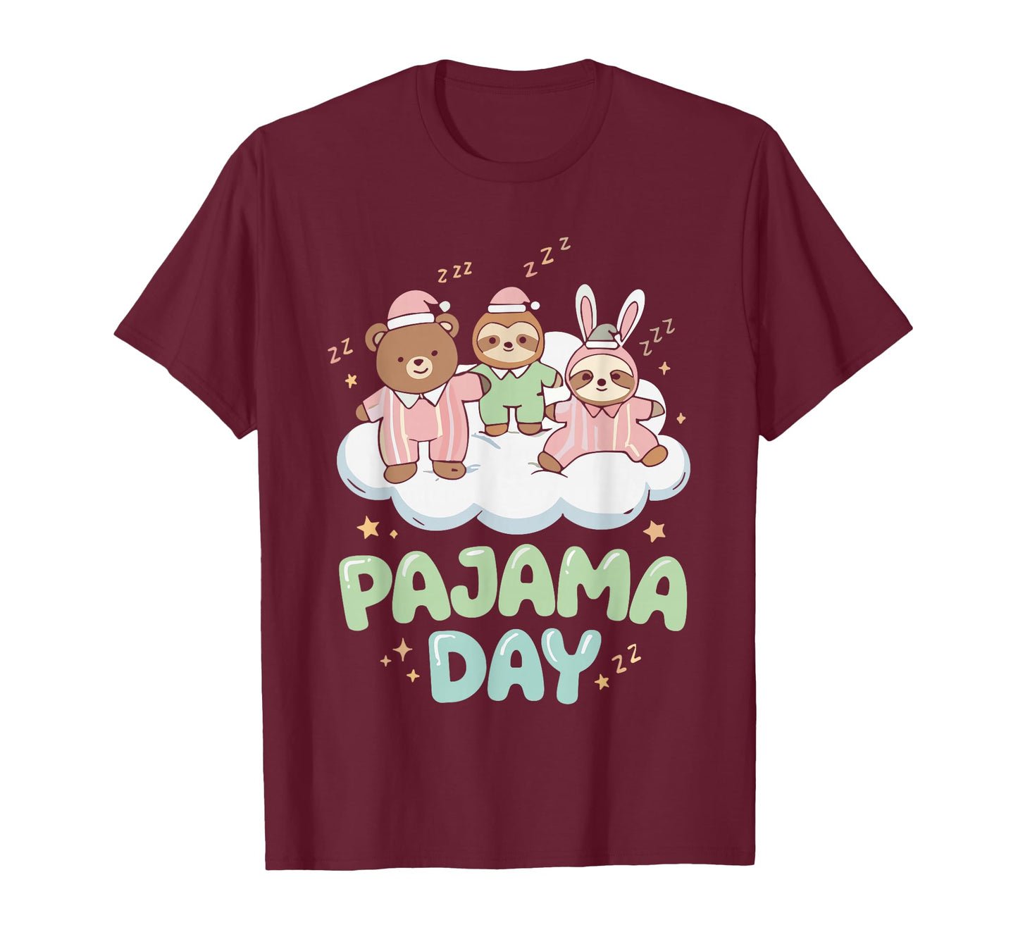 Teacher Pajama Day Shirt, Funny Cloud Sleepover School T-Shirt