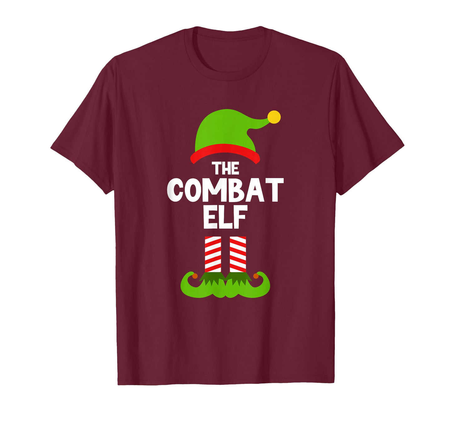 Funny I'm The Combat Elf Christmas Xmas Military Veteran T-Shirt