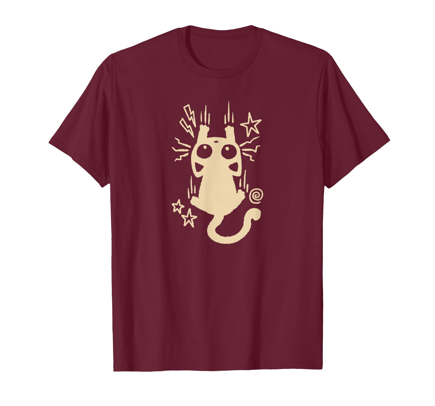 90s Y2K Clinging Tomcat Cat Leaving Scratch Marks T-Shirt